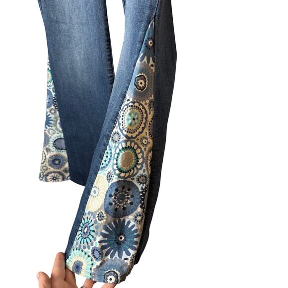 Democracy "Ab"Solution Boho Wide Leg High-Rise Jeans Size 16 - Picture 4 of 12